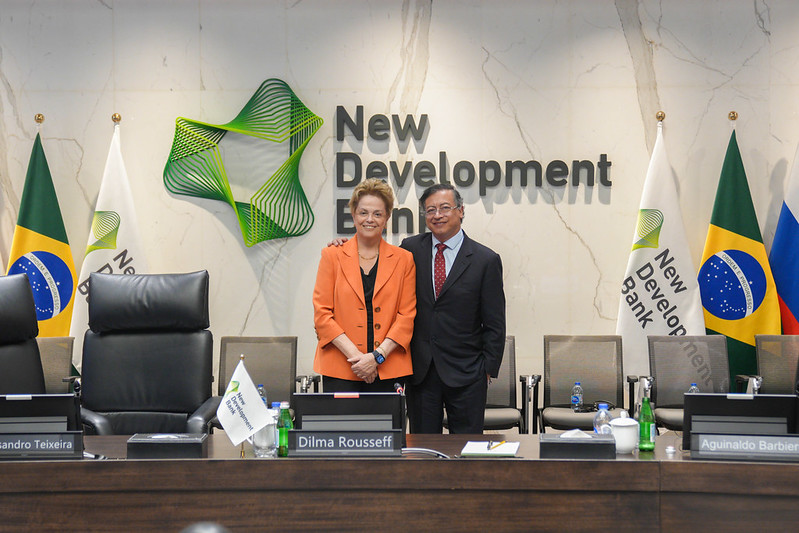 Reunión entre el presidente Petro y Dilma Rousseff, presidenta del Nuevo Banco de Desarrollo del BRICS (NBD BRICS). Foto: Juan Diego Cano.
