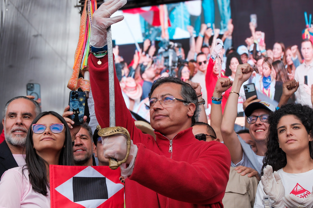 Petro en la Plaza de Bolívar el 1 de mayo. Por Andrea Puentes- Infopresidencia