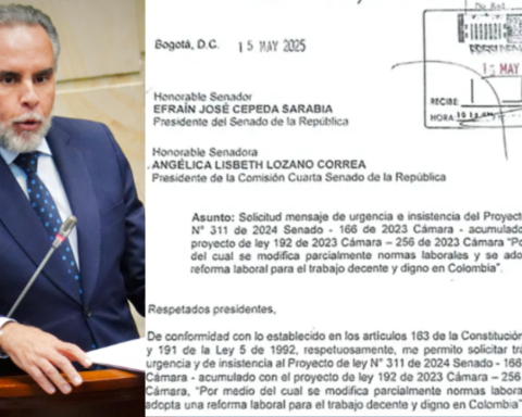 El ministro del Interior, Armando Benedetti, radicó ante el Congreso un mensaje de urgencia e insistencia para que se discuta la revivida reforma laboral en el término máximo de 30 días.