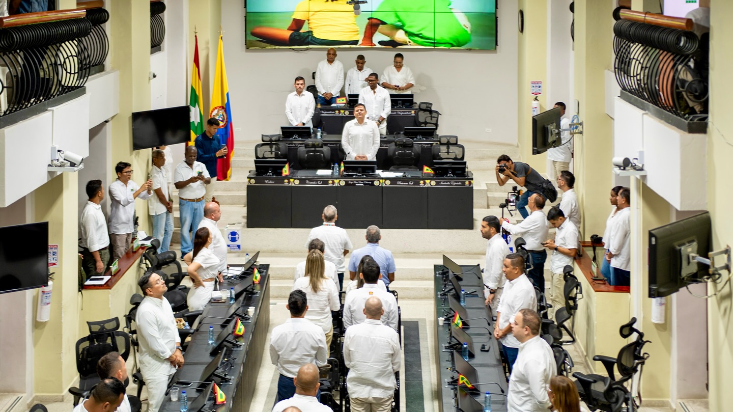 Sesión de clausura del periodo de sesiones del concejo distrital de cartagena. foto, facebook Concejo Distrital